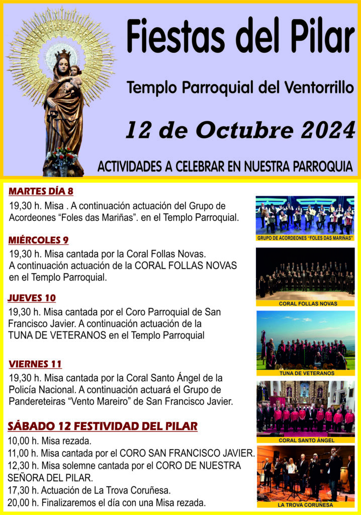 CORUÑA – Fiestas de Nuestra Señora del Pilar (Cartel de eventos)