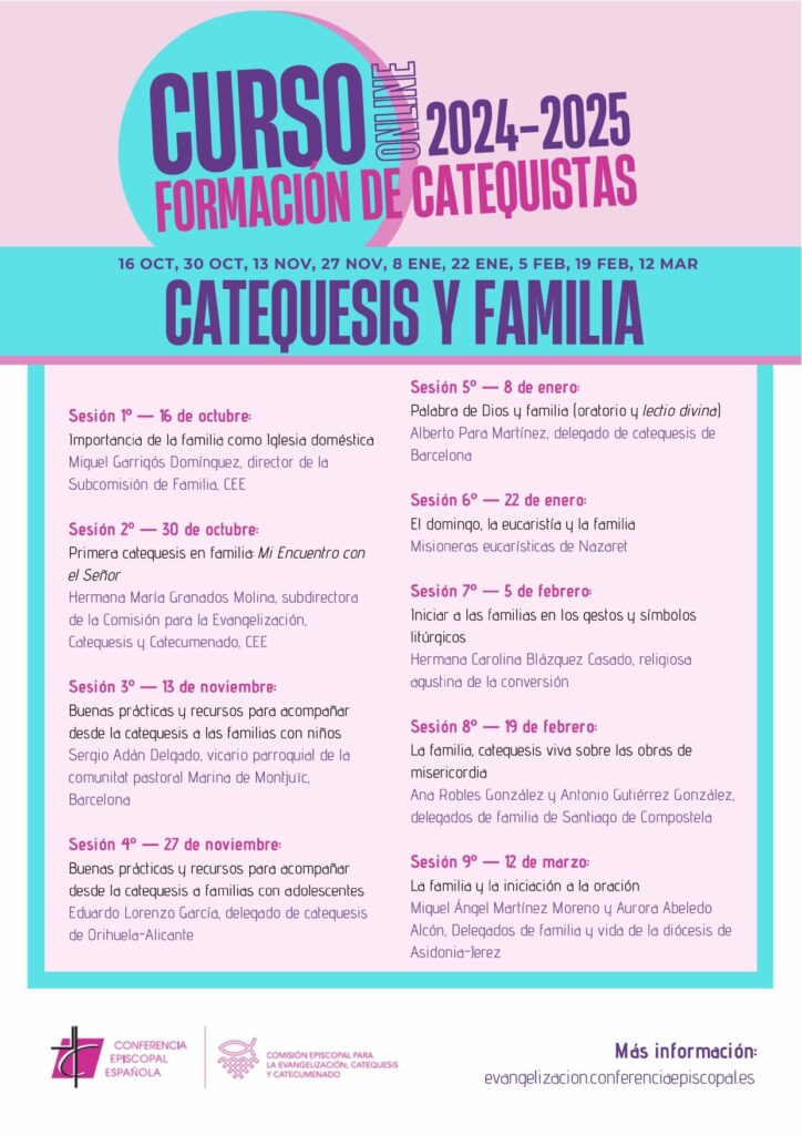 SALAMANCA – La diócesis anima a los catequistas a inscribirse en el curso online “Catequesis y Familia”