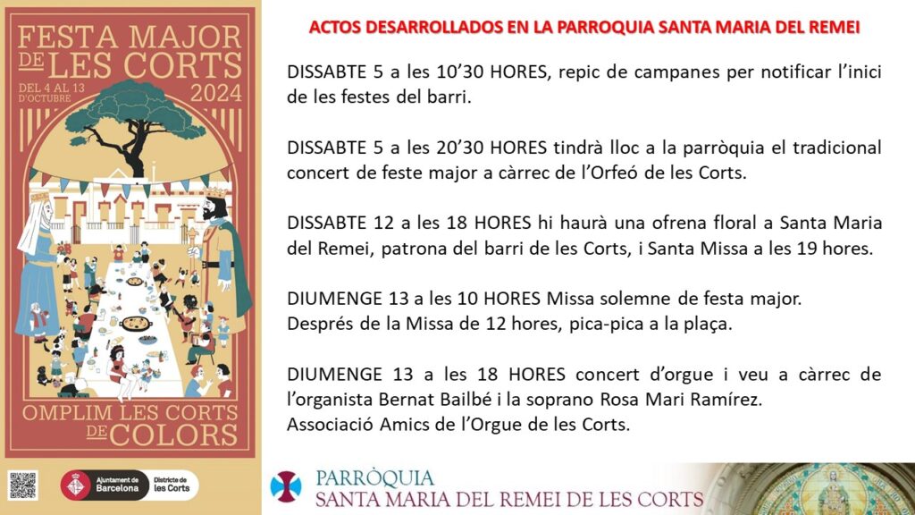 CATÓLICOS EN BARCELONA – Fiestas de Ntra. Sra. del Remei