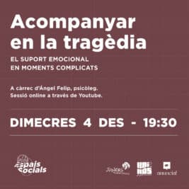 CATÓLICOS EN VALENCIA – Juniors M.D. pone el foco en el acompañamiento emocional ante las tragedias en su nueva sesión de Espais Socials