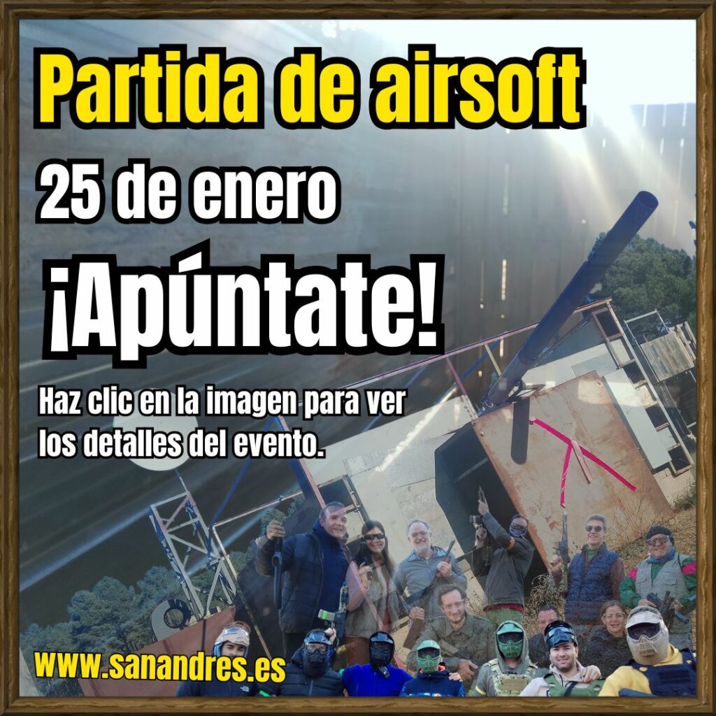 ¡Apúntate! – 25 de enero 2025 – Partida mensual de airsoft