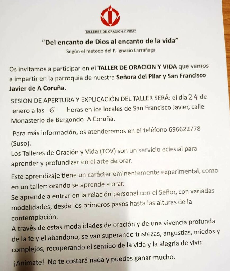 CATÓLICOS EN LA CORUÑA – Talleres de Oración y Vida; Mural del Tiempo Ordinario