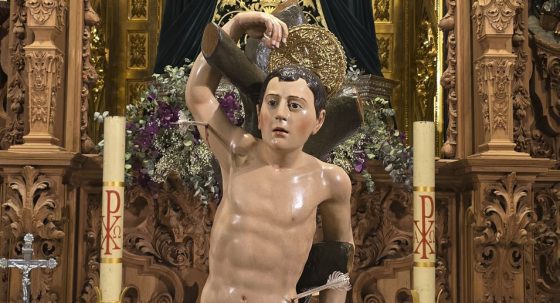 CATÓLICOS EN SEVILLA – Restauración de la imagen de San Sebastián, patrón de los Palacios y Villafranca