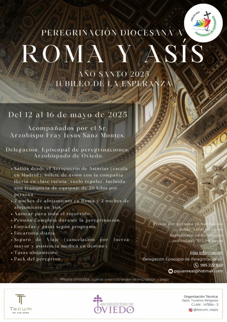 CATÓLICOS DE ASTURIAS – Peregrinación jubilar diocesana a Roma y Asís