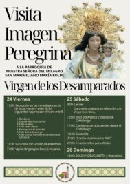 CATÓLICOS EN VALENCIA – La imagen peregrina de la Virgen visitará la parroquia Nuestra Señora del Milagro y San Maximiliano Kolbe de Benimaclet