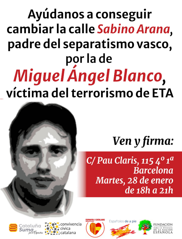 Tradicionalismo – Miguel Ángel Blanco se merece una calle en Barcelona