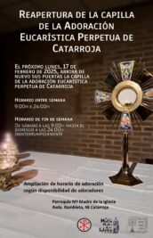 CATÓLICOS EN VALENCIA – La capilla de Adoración Eucarística Perpetua de Catarroja vuelve a abrir sus puertas 