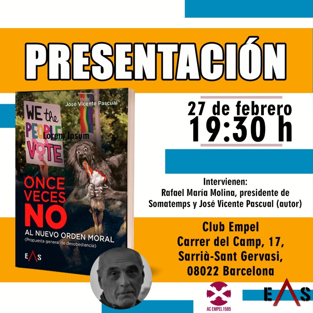 Tradicionalismo – Presentación de «Once veces No al Nuevo Orden Moral» en el Club Empel