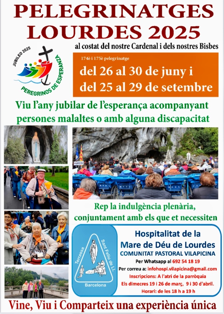 CATÓLICOS EN BARCELONA – Pelegrinatge al Santuari de la Mare de Déu de Lourdes