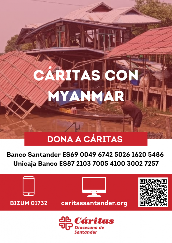 CATÓLICOS EN CANTABRIA – Cáritas apoya a los afectados por el terremoto en Myanmar: Impacto devastador y emergencia internacional