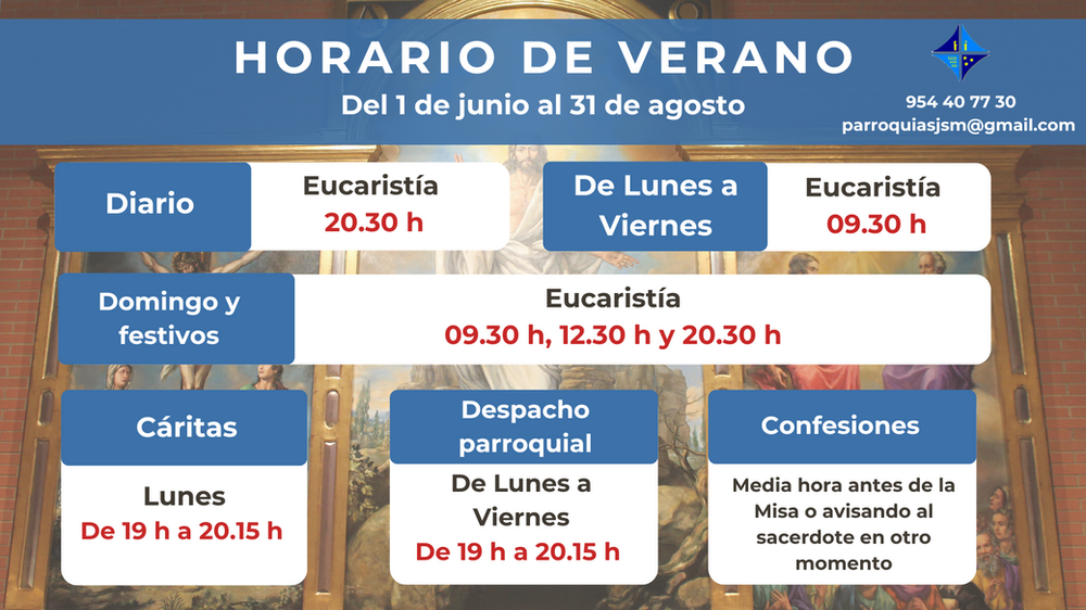 CATÓLICOS EN SEVILLA – Horario de verano 2025