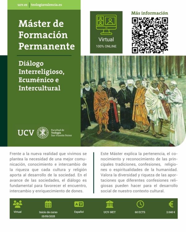 CATÓLICOS EN VALENCIA – Nuevo máster online en diálogo interreligioso, ecuménico e intercultural