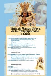 CATÓLICOS EN VALENCIA – La imagen peregrina de la Virgen de los Desamparados recorrerá en Chiva zonas afectadas por la DANA