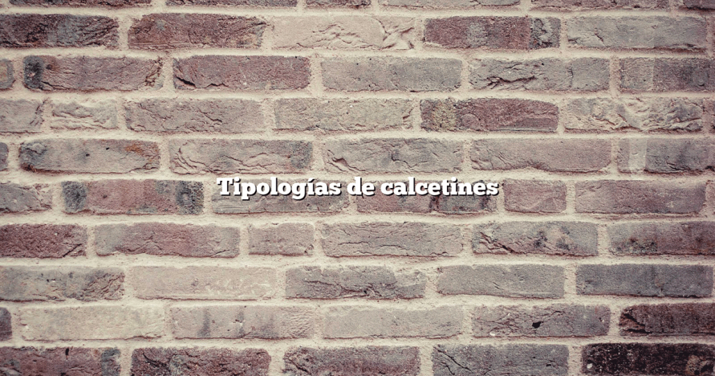 Tipologías de calcetines