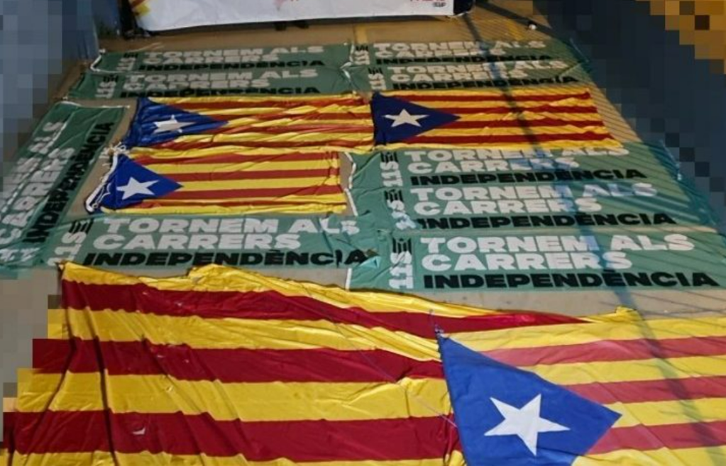 Tradicionalismo – Unión de Brigadas retira en la provincia de Gerona el 90% de los símbolos separatistas en la vía pública