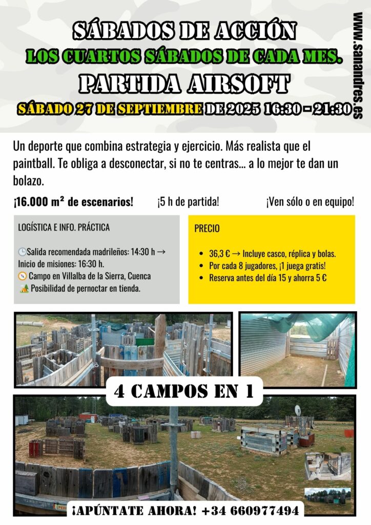 Partida sábado 27 de septiembre.