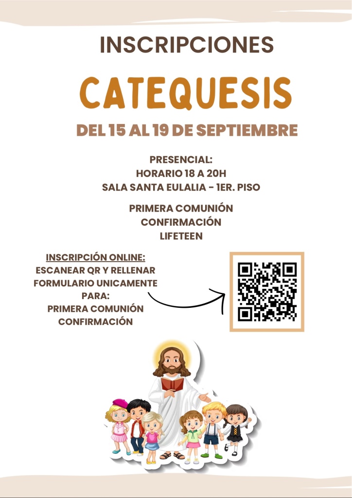 CATÓLICOS EN BARCELONA – Inscripciones a catequesis