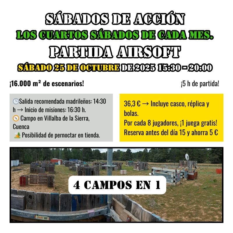 Octubre – Partida – Último sábado de mes.