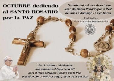 CATÓLICOS EN VALENCIA – Basílica: Este sábado, Rosario por la Paz en unión con el Papa León XIV