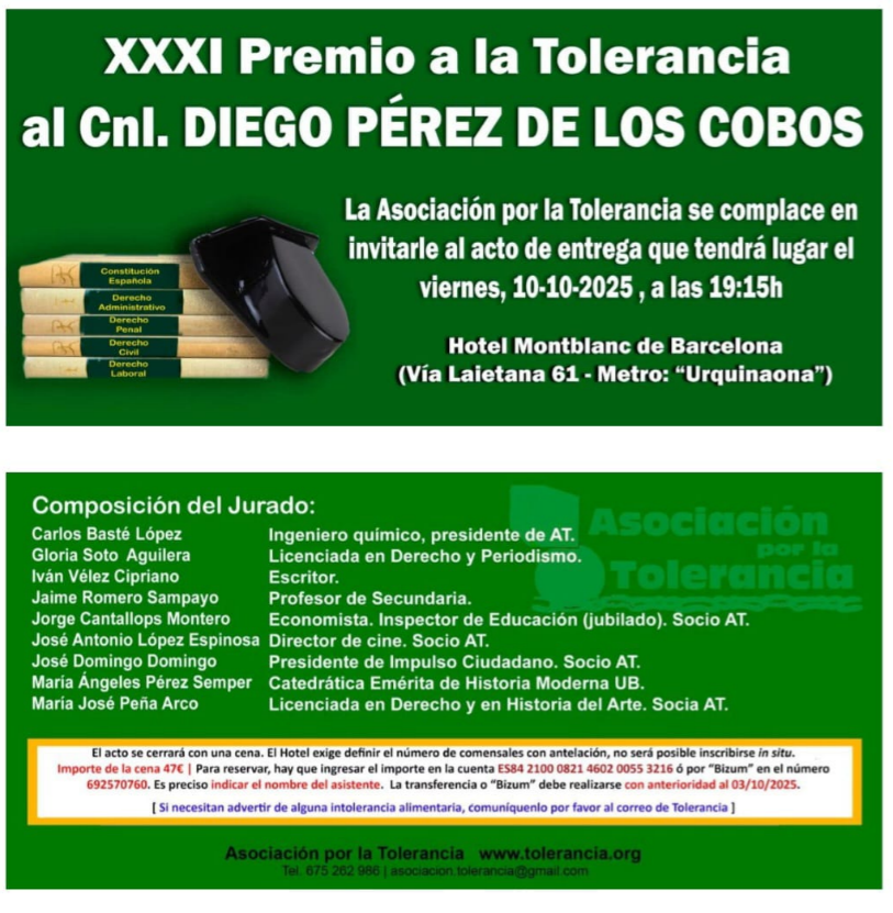 Tradicionalismo – Entrega del XXXI Premio a la Tolerancia