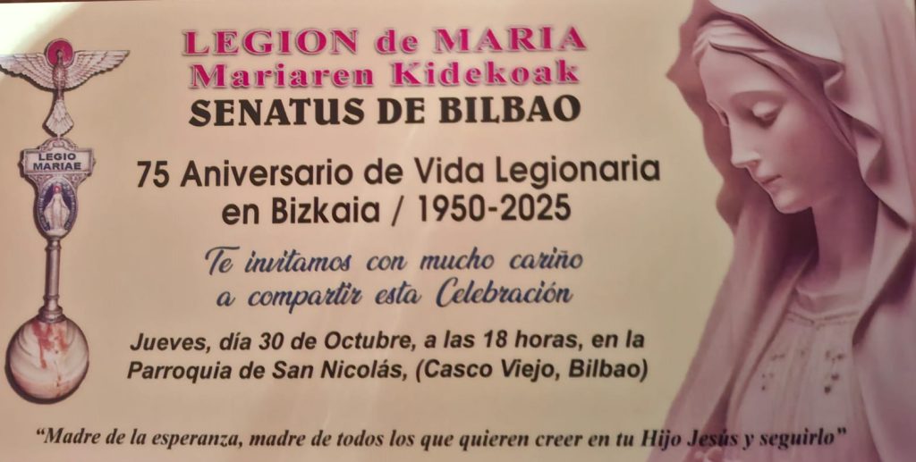 CATÓLICOS DE VIZCAYA – 75 años de la Legión de María de Bilbao