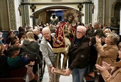 CATÓLICOS EN VALENCIA – Regreso de la imagen del patrón de Picanya,  la Preciosísima Sangre, completamente restaurada tras la DANA