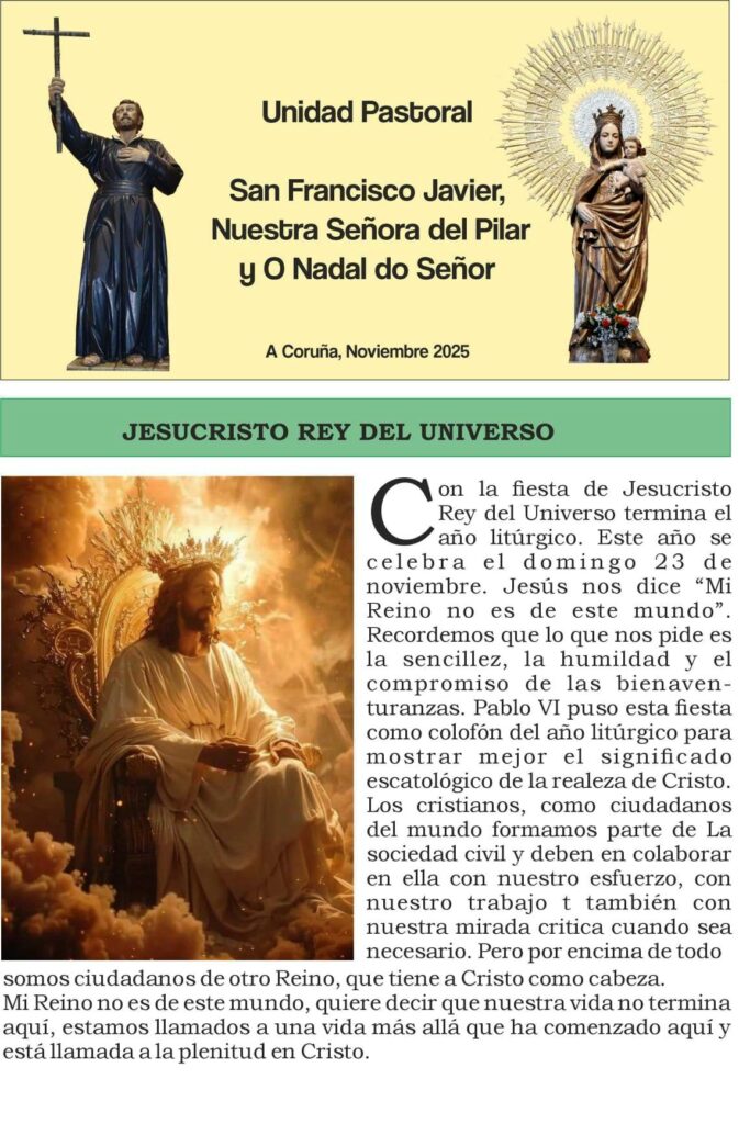 CATÓLICOS EN LA CORUÑA – Boletín Parroquial NOVIEMBRE 2025