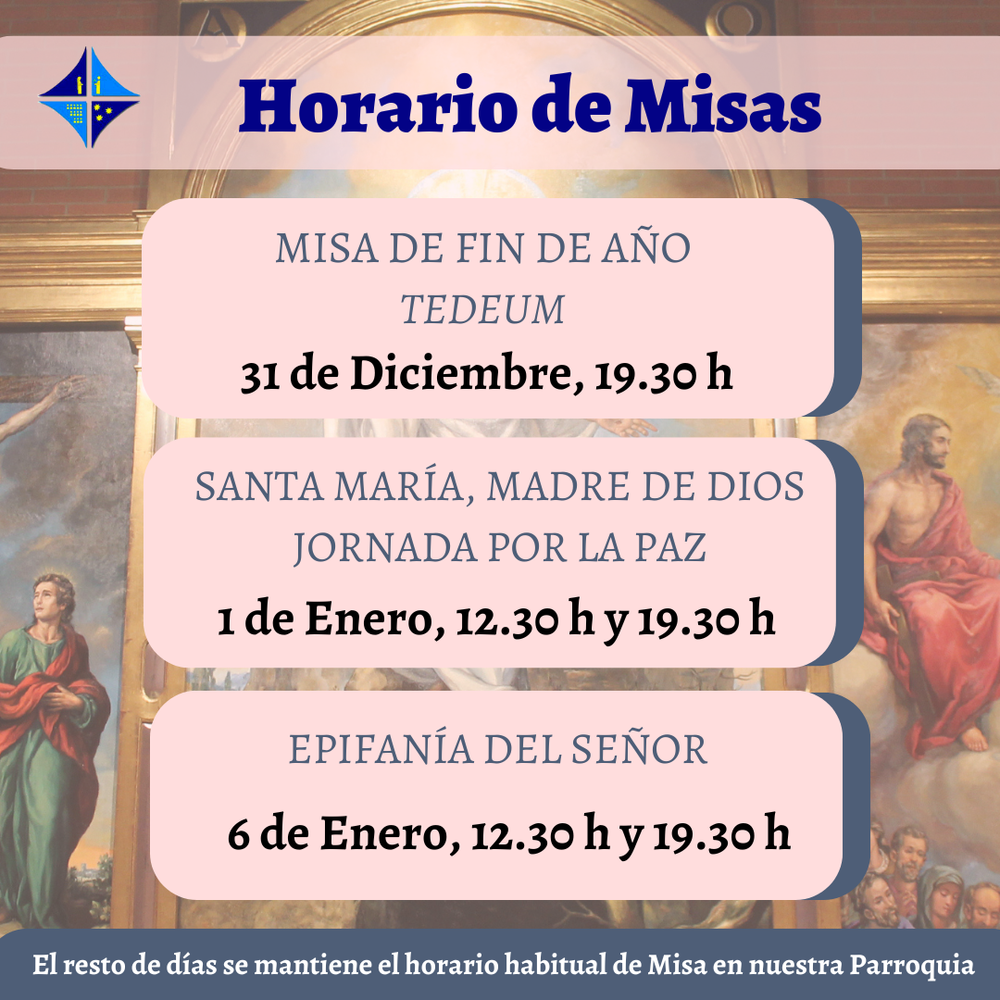 CATÓLICOS EN SEVILLA – Horarios de Misa para los días especiales de final y comienzo de año