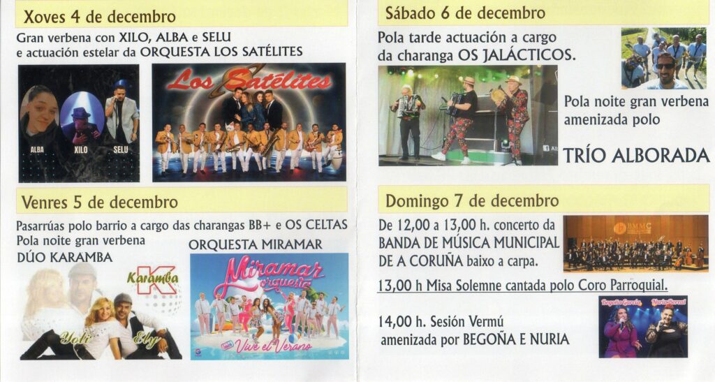 CATÓLICOS EN LA CORUÑA – Festas Patronais na Rúa (Verbenas e Charangas)