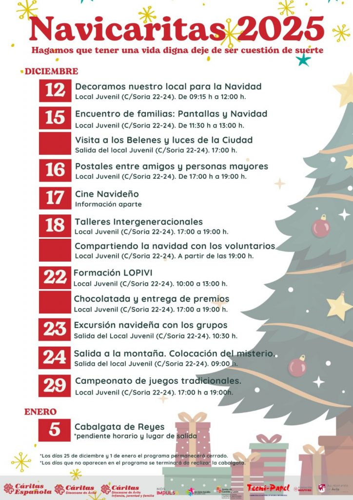 CATÓLICOS EN ÁVILA – NaviCáritas 2025: una Navidad para crecer en familia, unión y dignidad