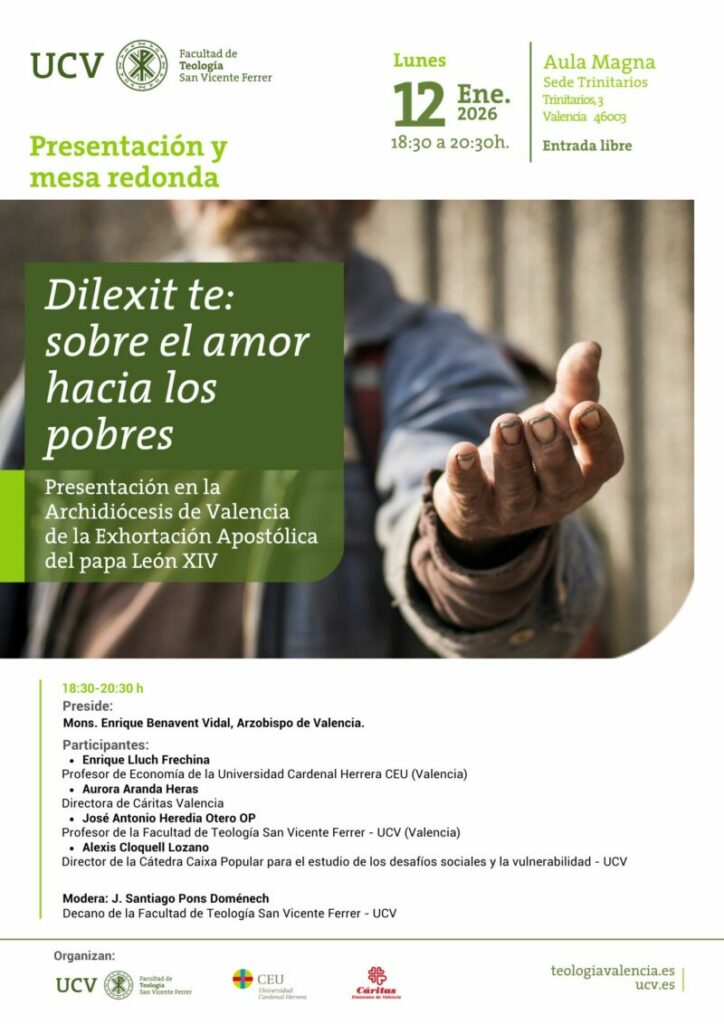 CATÓLICOS EN VALENCIA – ‘Dilexit te’, la exhortación de León XIV sobre el amor a los pobres, se presenta en la Archidiócesis de Valencia