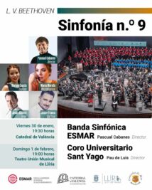 CATÓLICOS EN VALENCIA – Concierto en la Catedral, este viernes, ofrecido por la Banda Sinfónica ESMAR y el coro universitario Sant Yago