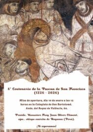 CATÓLICOS EN VALENCIA – Apertura del VIII Centenario de la muerte de San Francisco de Asís, este sábado, en la Colegiata de San Bartolomé