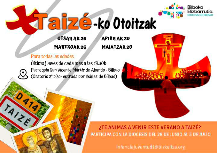 CATÓLICOS DE VIZCAYA – Oración de Taizé en el oratorio de la parroquia