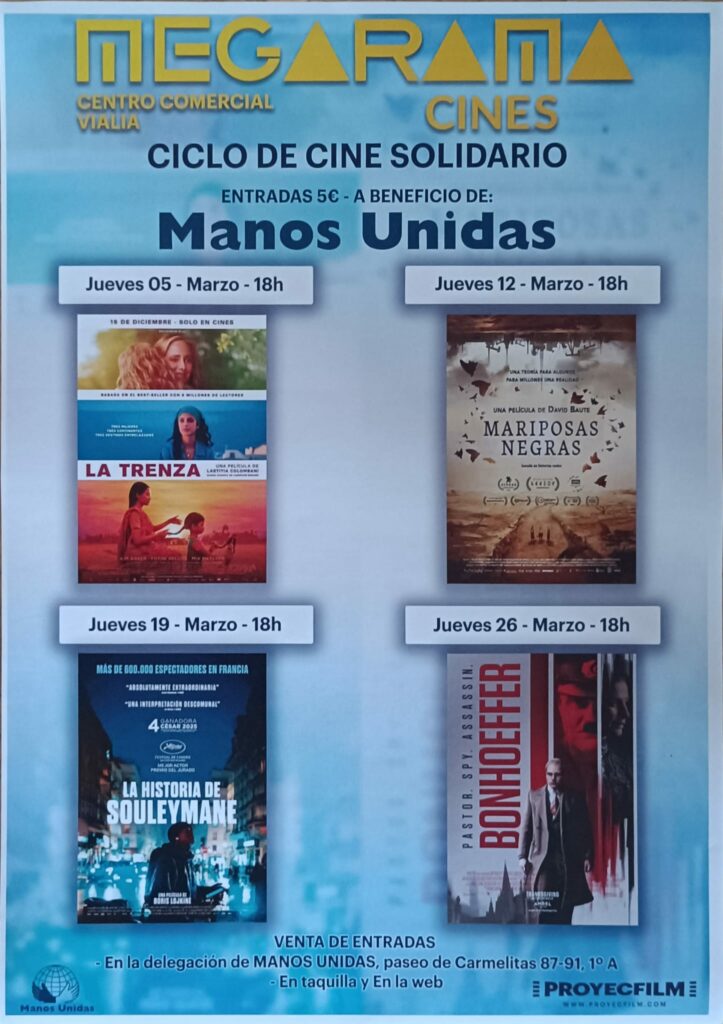 CATÓLICOS EN SALAMANCA – Manos Unidas organiza un ciclo de cine solidario para apoyar su campaña contra el hambre