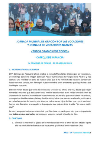 CATÓLICOS EN MADRID – Catequesis de la Jornada de Vocaciones Nativas