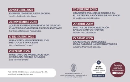 CATÓLICOS EN VALENCIA – “Pautas de evangelización en los Santos Padres”, próxima conferencia del Secretariado de Espiritualidad