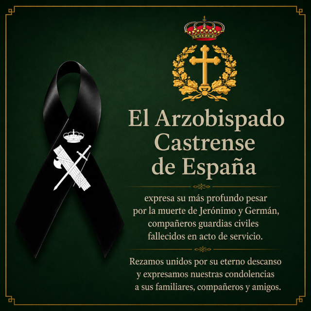 ARZOBISPADO CASTRENSE – Condolencias a la Guardia Civil