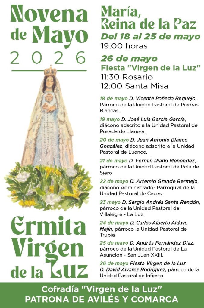CATÓLICOS DE ASTURIAS – «María Reina de la Paz», Novena a la Virgen de la Luz (Avilés)