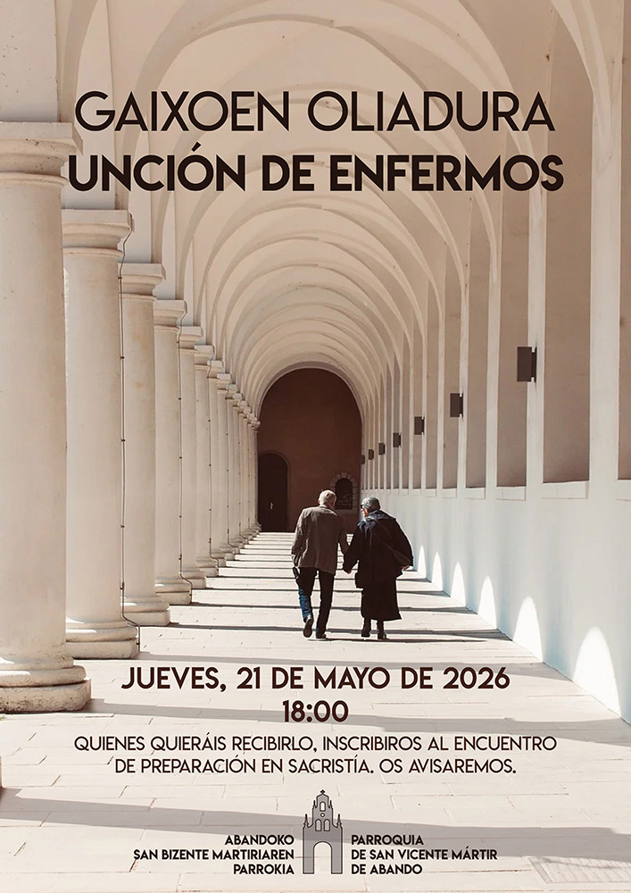 CATÓLICOS DE VIZCAYA – Unción de enfermos 2026