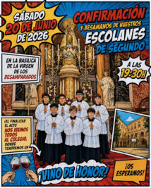 CATÓLICOS EN VALENCIA – La Escolanía de la Virgen celebra este sábado su final de curso, en la Basílica de la Virgen