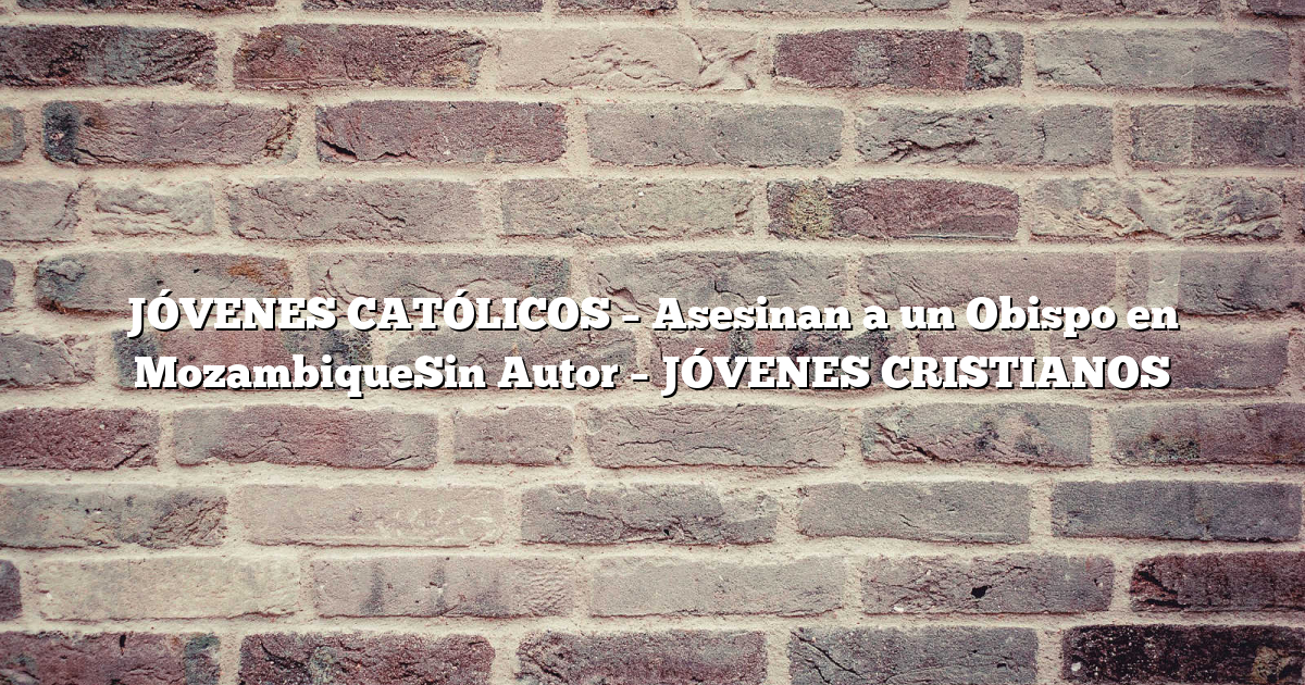 JÓVENES CATÓLICOS – Asesinan a un Obispo en MozambiqueSin Autor – JÓVENES CRISTIANOS