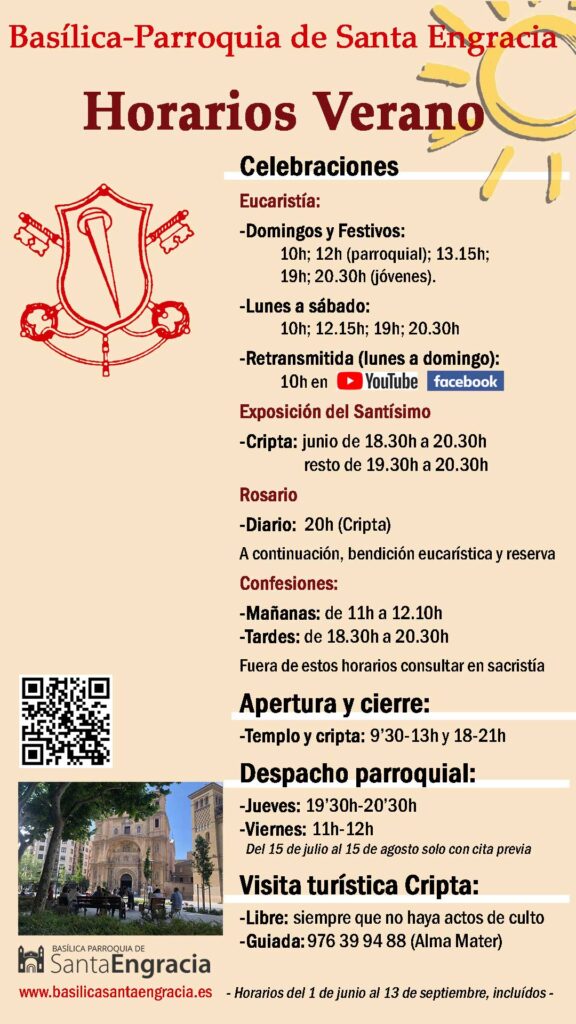 CATÓLICOS EN MADRID – Horarios Verano 2026