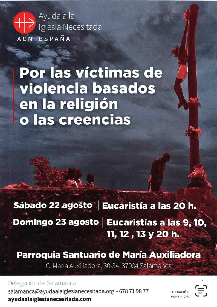 CATÓLICOS EN SALAMANCA – Salamanca rezará por las víctimas de la violencia a causa de su fe