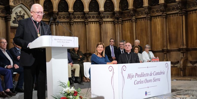 CATÓLICOS EN CANTABRIA – Cardenal Carlos Osoro: “Recibir esta distinción de mi querida Cantabria es un honor que me sobrepasa”